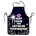 NVJUI JUFOPL Makeup Keep Calm Women's Men's Great Gift for Chef Kitchen Cooking and Baking Bib Apron