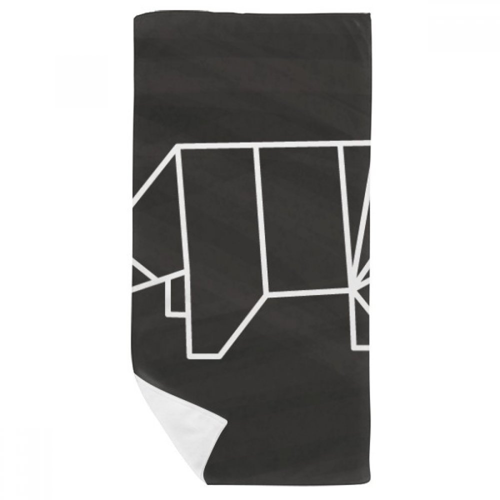 Serviette de bain origami ours géométrique multicolor 35x70cm douce