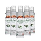 Pompeian USDA Certified Organic Smooth Extra Virgin Olive Oil Non-Stick Cooking Spray, No Propellants, 5 Fl Oz, Pack of 6
