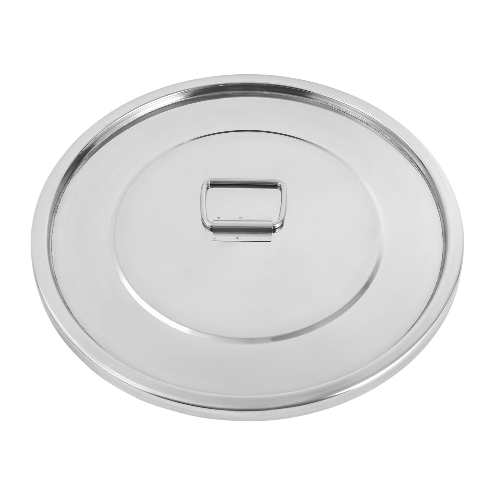 Secchio ermetico da 48 l, 40 x 40 cm, in acciaio inox 304, per alimenti, cereali, farina, da cucina, con coperchio, fibbia di chiusura, manici, per riso, farina, cereali, liquidi