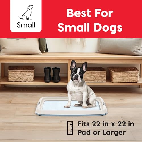 image for IRIS USA Pee Pad Holder - For Small Sized Dog and Puppy Pee Pads, Secu