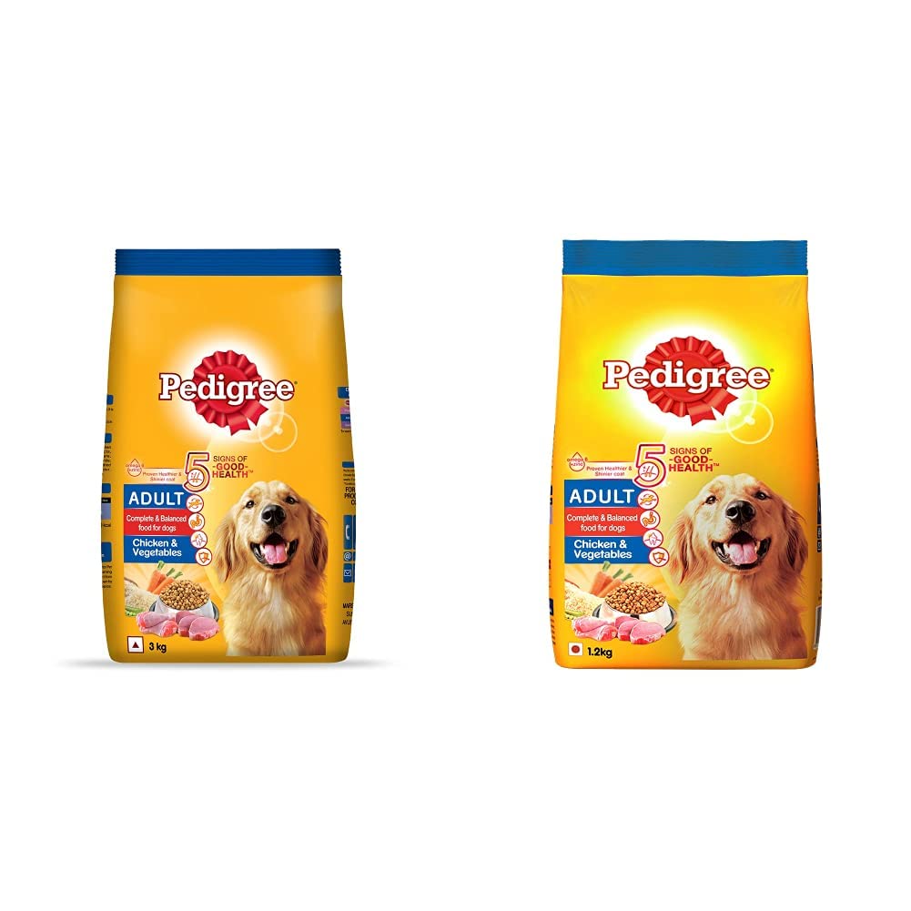 Pedigree Adult Dry Dog Food, Chicken & Vegetables, 3kg Pack and Adult Dry Dog Food, Chicken & Vegetables, 1.2kg Pack (B08GMTNXJ4) Amazon Price History, Amazon Price Tracker