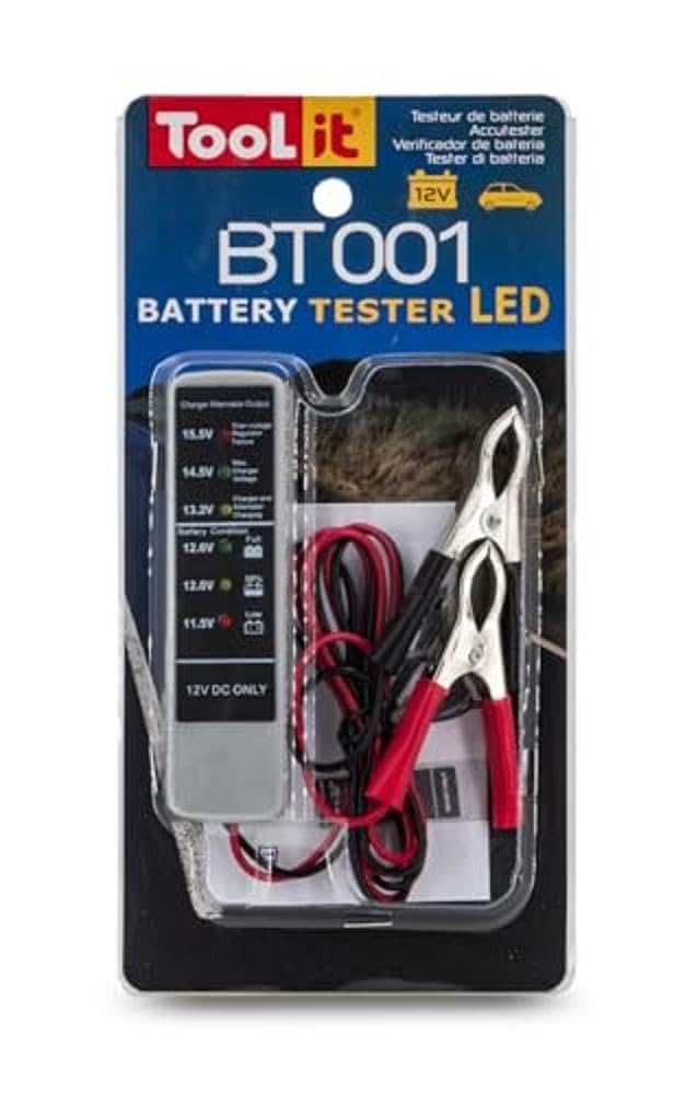 GYS - Testeur de Batterie BT001 Rouge/Gris/Noir