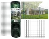 Rete Metallica Plastificata Verde Elettrosaldata Rete Per Recinzioni Maglia Stretta Quadra 12,5x12,5 mm per Voliere Gabbie Uccelli Orti e Giardino Misura 1 X 10 MT