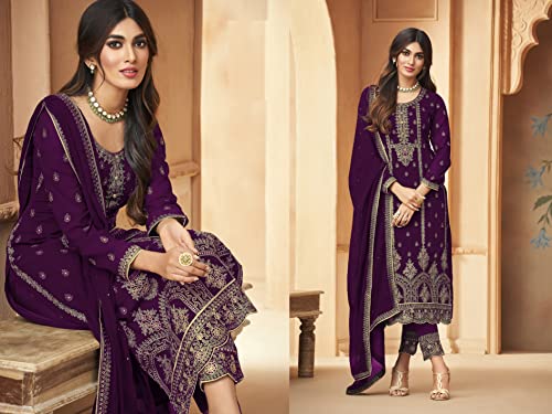 Image of Delisa Indian /Pakistani Wedding Partywear Plus Size Pant Salwar Kameez Ready to Wear Salwar Suit for Womens 01