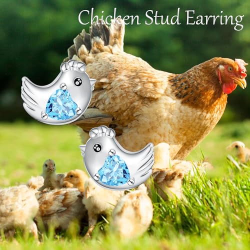 Image of Animal Stud Earrings 925 Sterling Silver Elephant /Unicorn /Chicken /Flamingo /Highland Cow /Hummingbird Earrings Animal Jewelry Gifts for Women