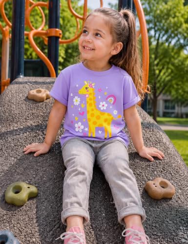 Image of Toddler Girls T-Shirt Short Sleeve Cartoon Graphic Tee 2-6T