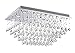 Saint Mossi 12-Lights Modern Chandelier K9 Crystal Chandelier Light Fixture by Raindrop Chandelier Design,Modern Flush Mount Ceiling Light Fixtures,H16 x W22 x L31