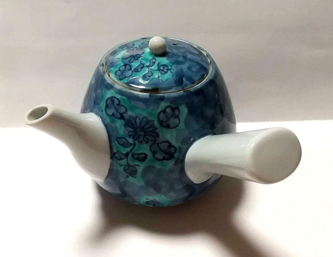 常滑焼　朱泥　蛙摘　横手急須　V　7638 常滑焼朱泥蛙摘横手急須V7638