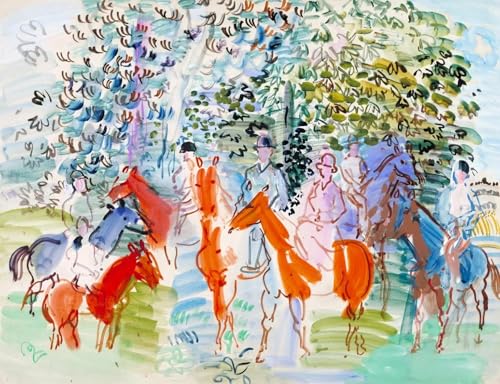 Affiche Raoul Dufy Hippodrome 90x60cm pour décoration murale de salon
