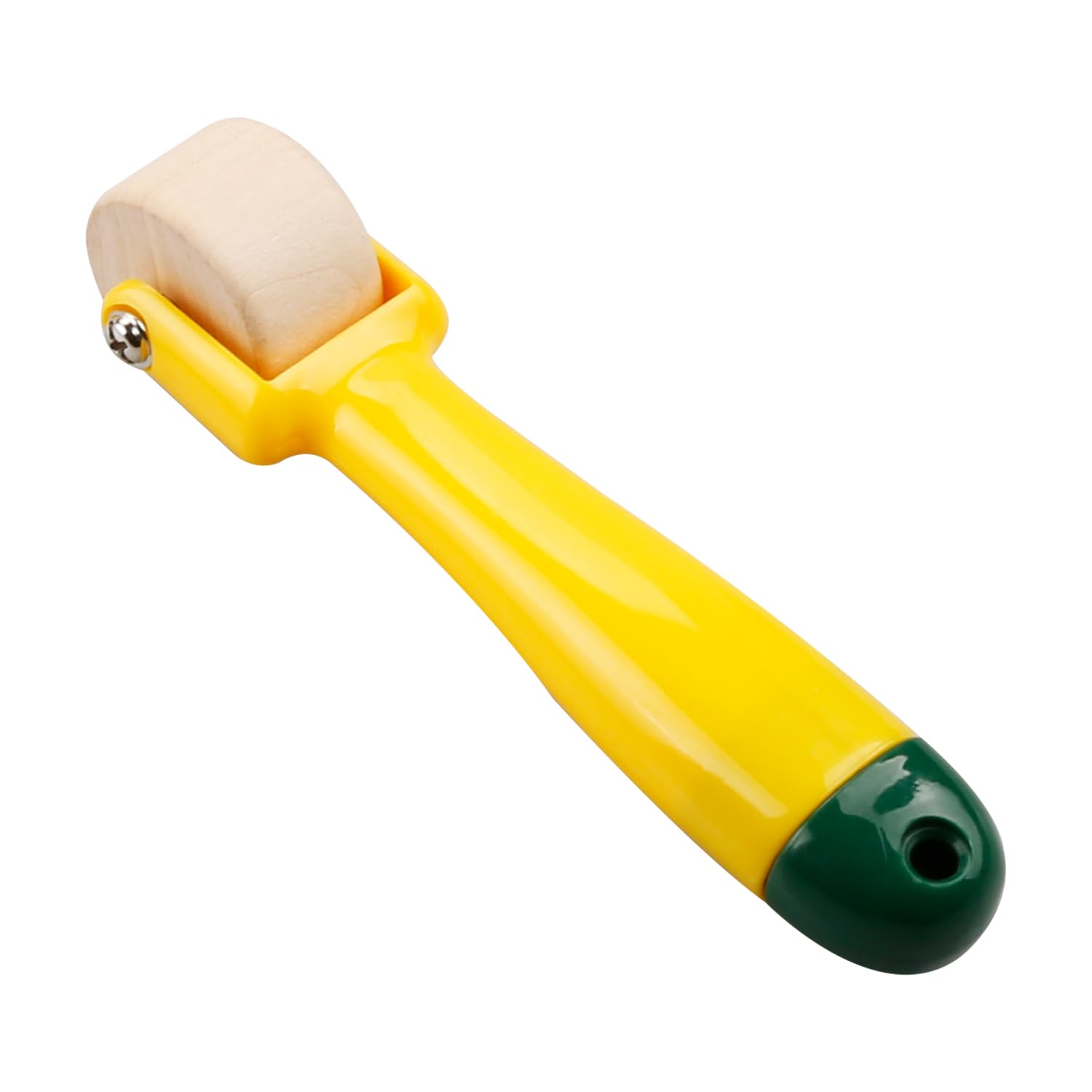 Bojueshaw Yellow Wooden Quilting Seam Roller Tool,15Cm Multi-Purpose Pressing Wheel With Ergonomic Handle For Sewing,Crafts & Wallpaper