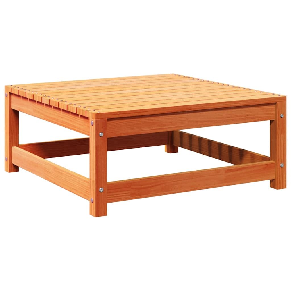 vidaXL Taburete de Jardín, Reposapiés Otomana de Palets, Mesa de Centro, Asiento para Patio Terraza, Madera Maciza de Pino Marrón Cera
