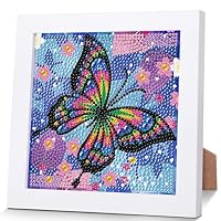 Juego De Pintura De Diamantes 5D Para Niñas – Mariposa Con Marco Y Alas Móviles, Manualidad Ideal De 5 A 12 Años