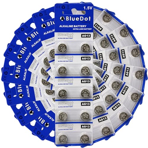 Pilas alcalinas BlueDot AG13 LR44 1.5V Pack 100 miniatura 4