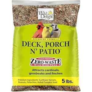 Wild Delight Deck, Porch N’ Patio No Waste Bird Food, 5 lb, (374050)