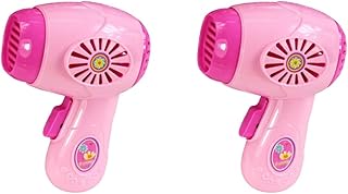 Toyvian Secador de Cabelo Brinquedo 2 Contagem de Brinquedo Secador de Sopro Crianças Secador de Cabelo Brincar Fingir Secador de Cabelo Fingir Brincar de Cabelo