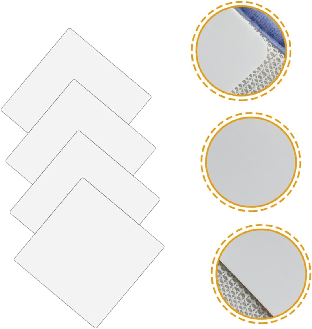OUNONA 12pcs Non-Slip Rug Pads Grippers for Area Rugs Square Carpet Tape for Hardwood Floors Easy to Install Anti-Slip Corner Stoppers for Home Use
