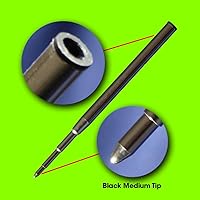 Vista 3 de Jaymo Repuesto para Montblanc 128211 - Medidas 3.875 in / 98 mm de largo - Recambio de bolígrafo - 2 negro