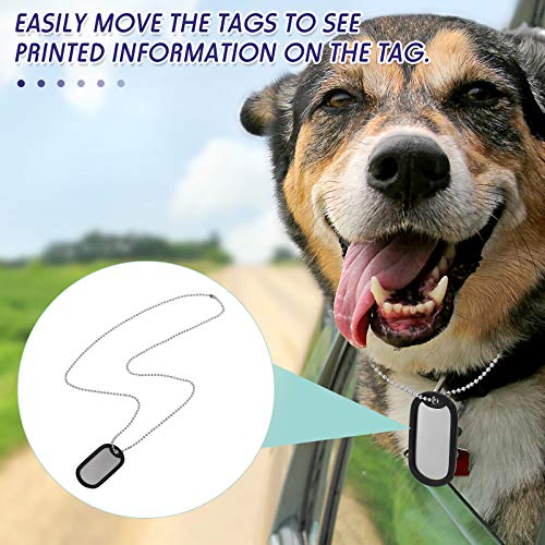 Weewooday 8 Pieces Military Dog Tag Silencers Set Silicone Silencer Black with 4 Stainless Steel Chain 4.7 inch & 27.5 inch to Reduce Noise and Protect Tag Weewooday 8 Pieces Military Dog Tag Silencers Set Silicone Silencer Black with 4 Stainless Steel Chain 4.7 inch & 27.5 inch to Reduce Noise and Protect Tag