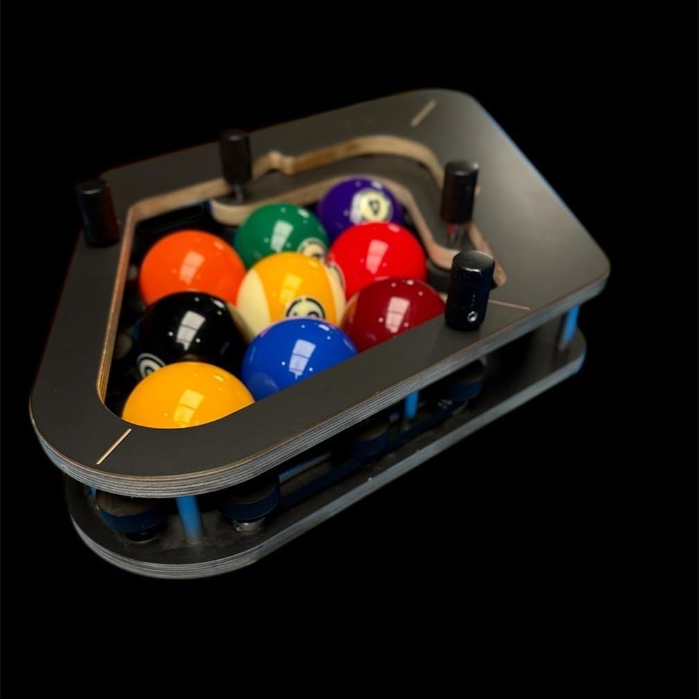 Bitman-Rack 9-Ball PRO Sistema di Rack per Biliardo di Precisione Legno Massello 8-Ball/9-Ball