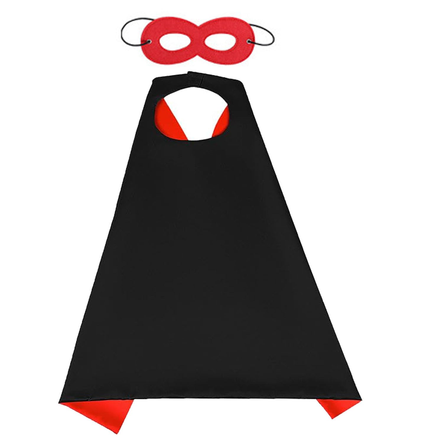 ZEACCT 2-Piece Children's Superhero Cape Set, Dual-Layer Hero Cloaks with Masks, Cartoon Character Outfits, Reversible Satin Dress-Up Costumes for Boys and Girls