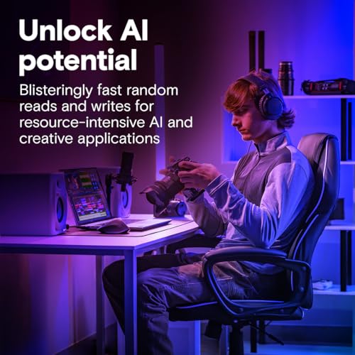 Image of Crucial T710 Gen5 2TB SSD, Up to 14,900MB /s Read Plus DDR5 Pro OC CL32 RAM 32GB Kit (2x16GB), 6400MHz CL32, Black - Storage & Memory Bundle