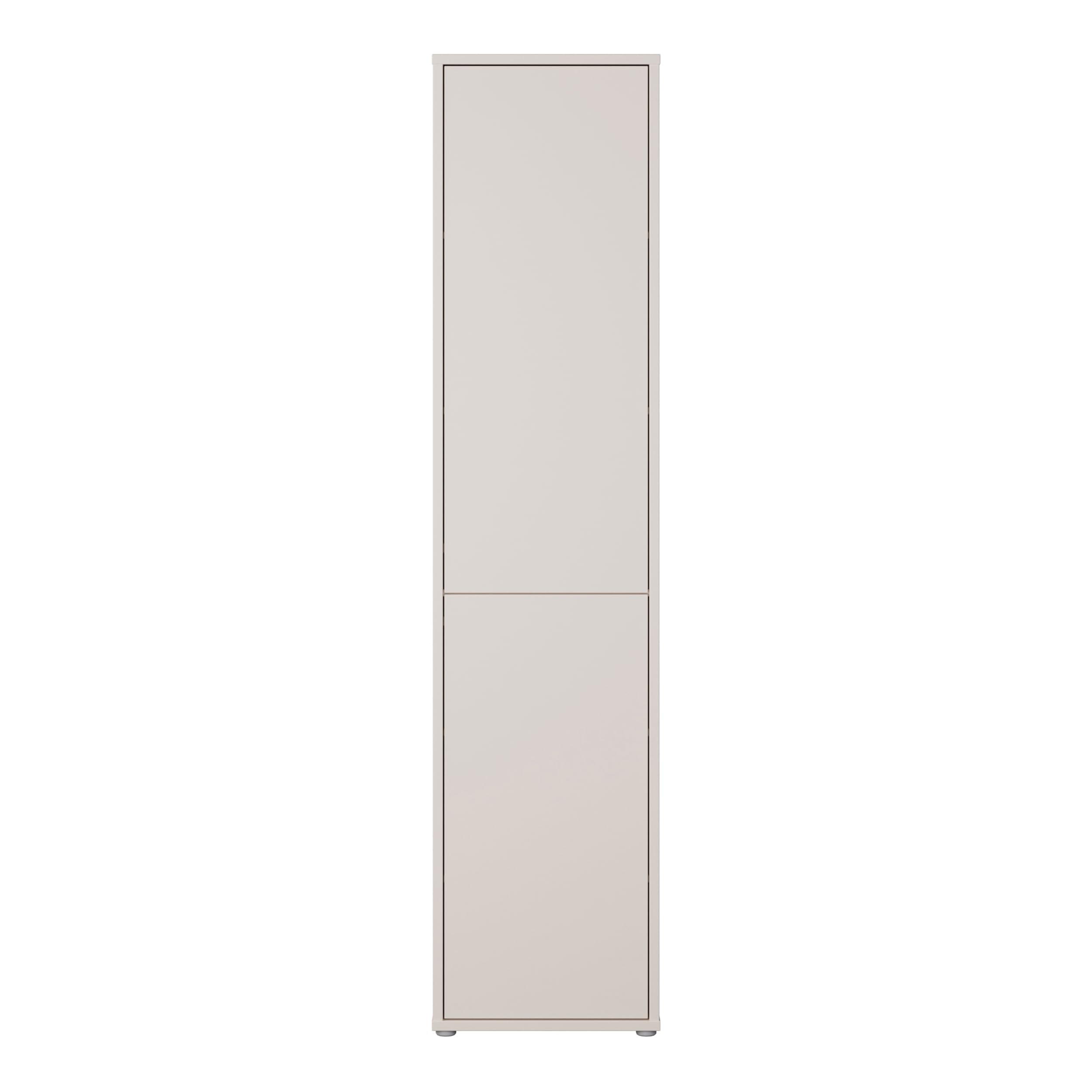 Forte Alice Springs Hochschrank 50, modern-minimalistisch, 2-türig, Wohn-/Esszimmer, Holzwerkstoff, Kaschmir Beige, 49,8 cm breit x 214,3 cm hoch x 34,9 cm tief