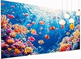 5D Diamond Painting Fondo del mar Pintura Diamante, Cuadros de Diamantes Pez Dibujos con Diamantes, Punto de Cruz Manualidades Adultos Diamond art DIY Para Decoracion Pared Hogar 40x90 cm S2-274