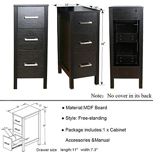 60\" Double Vanity (2 24\" Vanity,2 Porcelain Vessel Basin Sink,1 12\" Side Cabinets),Double Bathroom Vanity Top with Porcelain White Sink,1.5 GPM Faucet/Drain Parts/Mirror Includes - Thumbnail 3