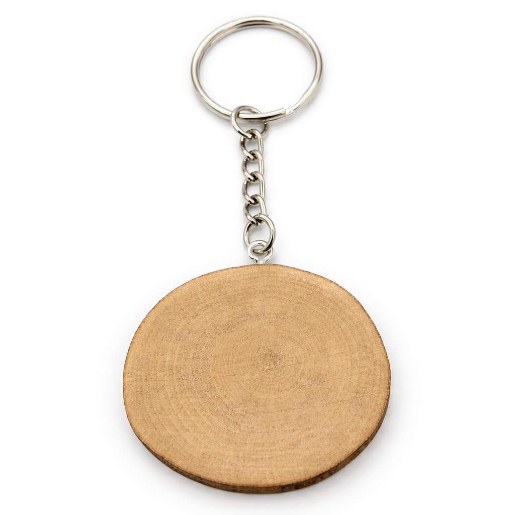 Promotech Llavero de madera con brújula grabado láser regalo viaje orientación aventura
