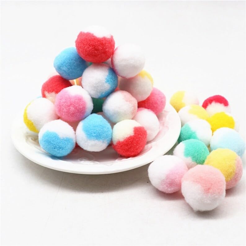 THE HOBBY BOUNTY® 2 Wool Felt Garland Handmade 6.5 Feet Long Garlands for Wall Christmas Tree Decoration Pom Pom Size 3/4" Pack of 2 Pcs (Style 7) 4