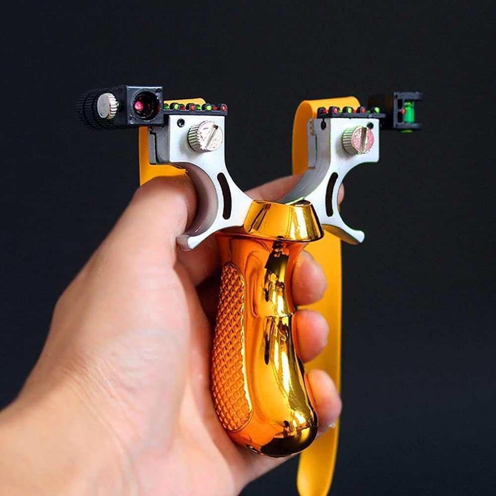 Dewbreak Sling Shot for Youth Adults Professional Rubber Band Catapult Beginner for Outdoor Games, Fishing and Fitness Toy Set Slingshot with Handle for Hiking, Camping, Rock Climbing-Yellow (B0D8YW7DXV) Amazon Price History, Amazon Price Tracker