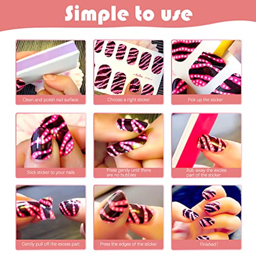 Danneasy T433 16 Sheets Nail Wraps For Women Nail Polish Strips Solid Color Self Adhesive Nail Polish Stickers Stick thumb #6