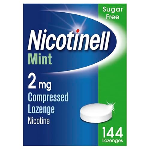 Nicotinell Nicotine Lozenge, Quit Smoking Aid, Sugar Free Mint Flavour, 2 mg, 144 Pieces