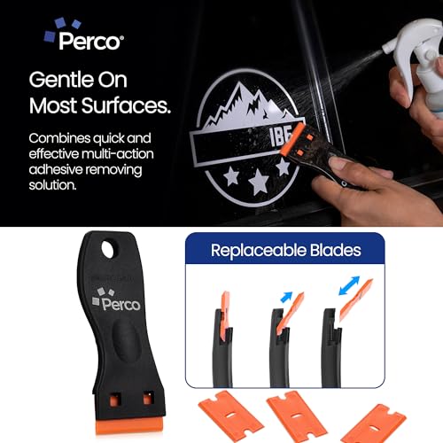 image for Perco Glue Off Adhesive Remover 3.3 fl. oz & Scraper with Plastic Razo