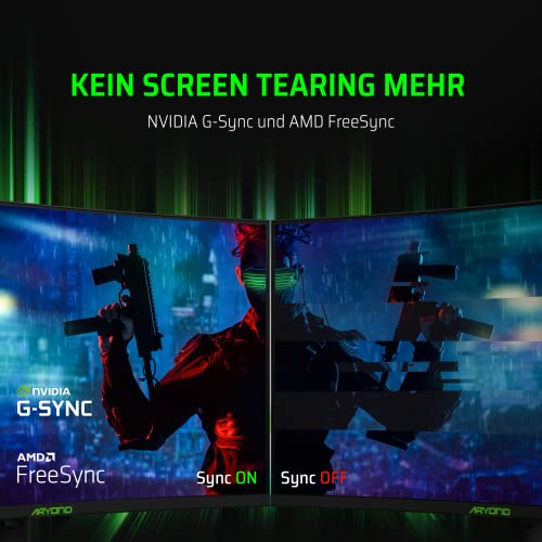 Aryond A32 V1.3 Gaming Monitor 32 Zoll 165Hz Curved