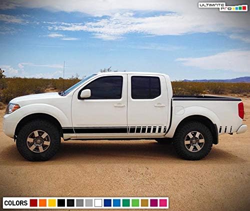 Miniatura 2 de Bubbles Designs Adhesivo adhesivo de vinilo con rayas deportivas inferiores compatibles con Nissan Frontier 2004-Presente