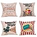 Steven.Smith Movie Theater Cinema Personalized Cotton Linen Square Burlap Decorative Throw Pillow Case Cushion Cover 18 Inch (4 Pack Theater Decor)