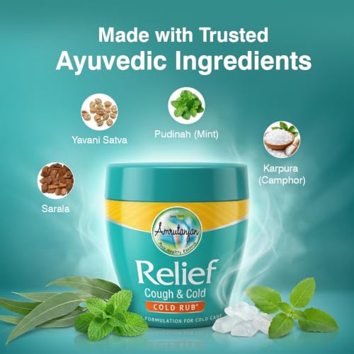 Image of AMRUTANJAN RELIEF COUGH & COLD RUB 30 G - PACK OF 4