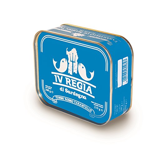Mediterraner Roter Thunfisch Tarantello in Olivenöl 340g IV Regia di Sardegna - Handgefertigt in Sardinien, Italien - Tarantello ist das magerste Fleisch von Thunfisch