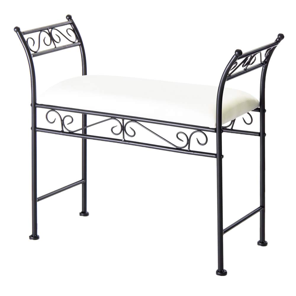 Banqueta pie de Cama árabe Negra de Metal para Dormitorio Arabia - LOLAhome