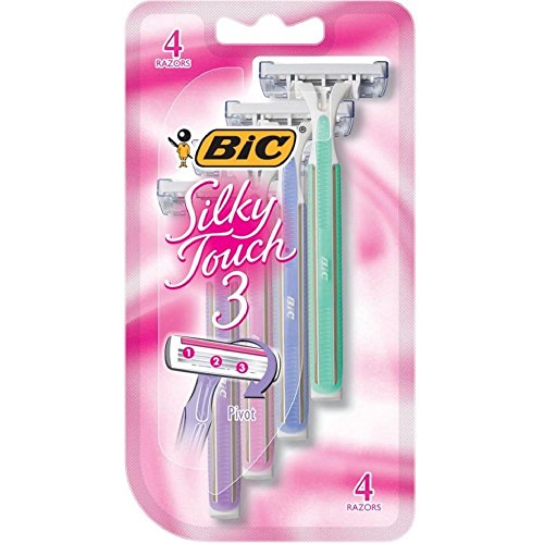 Bic Comfort 3 Triple Blade Shavers For Women With Sensitive Skin, Sc3Wp41-4 Ea (Pack of 4)
