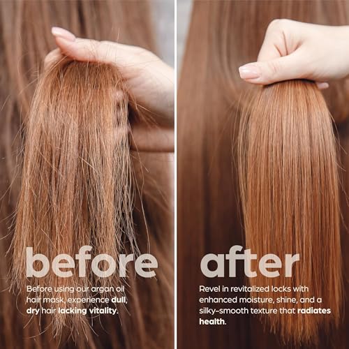 Artnaturals ANHA-0880 Argan Hair Mask Conditioner - (8 Oz/226G) - Deep Conditioning Treatment - Organic Jojoba Oil, Aloe Vera & Keratin - Repair Dry, Damaged, Color Treated thumb #4