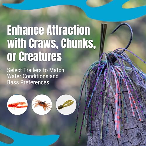 Reaction Tackle Lead Flipping Jig Variety Pack (6-Pack- 1 of Each Color) - 1/4 oz - Thumbnail 6