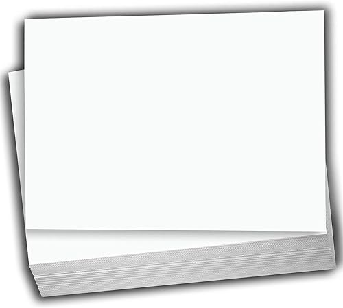 Hamilco Blank Index Cards - Tarjeta pesada de 6 x 9 pulgadas, cubierta de papel de cartulina blanca de 80 libras, paquete de 100 unidades