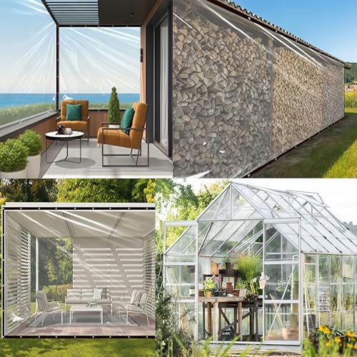 Lona impermeable exterior de 200x610 cm reforzada contra el polvo para protección en jardín 6