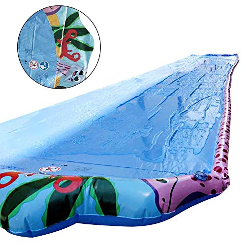 Water Slide,236in Lengthen Waterslide Splash Sprint Racing Water Slide for Kids Extra Thick Tear Proof Kids Slide for Lawn Backyard Garden Summer Water Party Outdoor Toy Watersports Super Waterslide