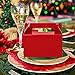 Oletx 12Pcs Dark Red Gable Gift Boxes, 5.9'' Small Party Favor Treat Box, Goodie Box, Cookie Candy Box for Birthday Party, Classroom Activity and Any Fun Occasion Decoration Supplies.