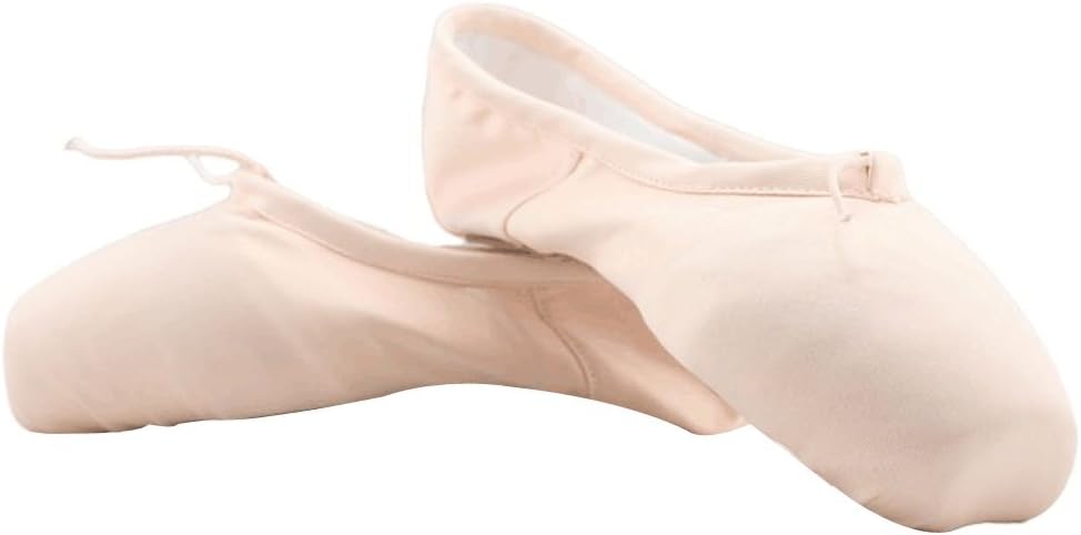 Giggle Da Girls Ballet Shoes Pointe Shoes Satin Shoes Professional Training Foot Sleeve + Foot Strap (5.5, Canvas-Pink)