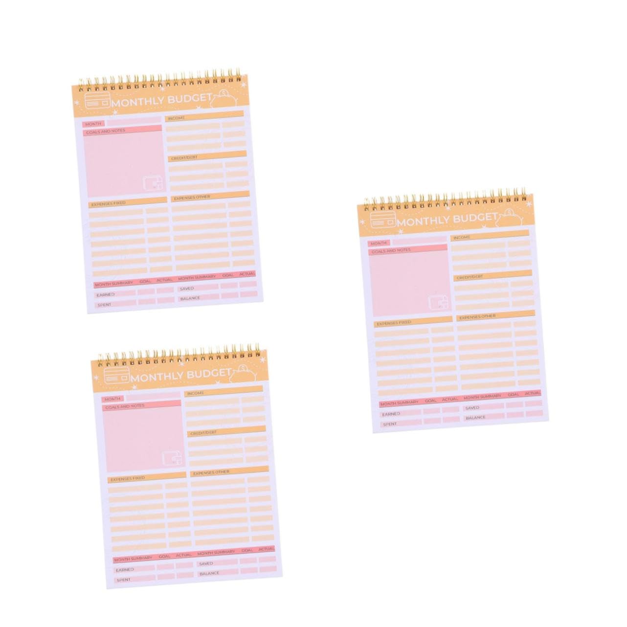 6 Pezzi Quaderni Spirale per Monitoraggio Spese Mensili e Bollette Carta Spessa Scrittura per Budget e Copertina Elegante e Resistente